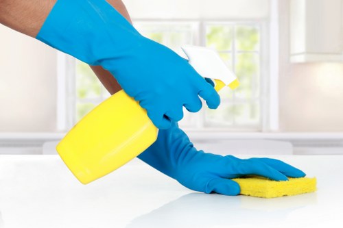 Carpet cleaning team beginning sustainability work with recycling-focused equipment in Whitechapel